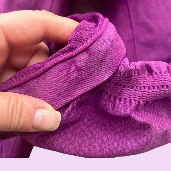 Lululemon In the Flow Crop II Heathered Regal Plum Fuchsia W6B41S 4 - Picture 5 of 10